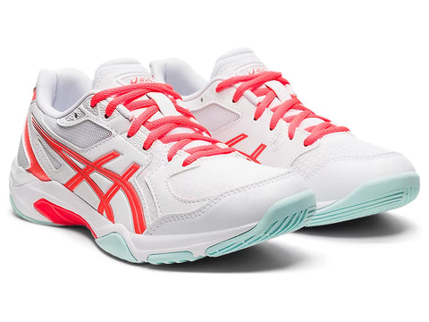 Asics Gel Rocket 10 Woman - White / Sunrise Red